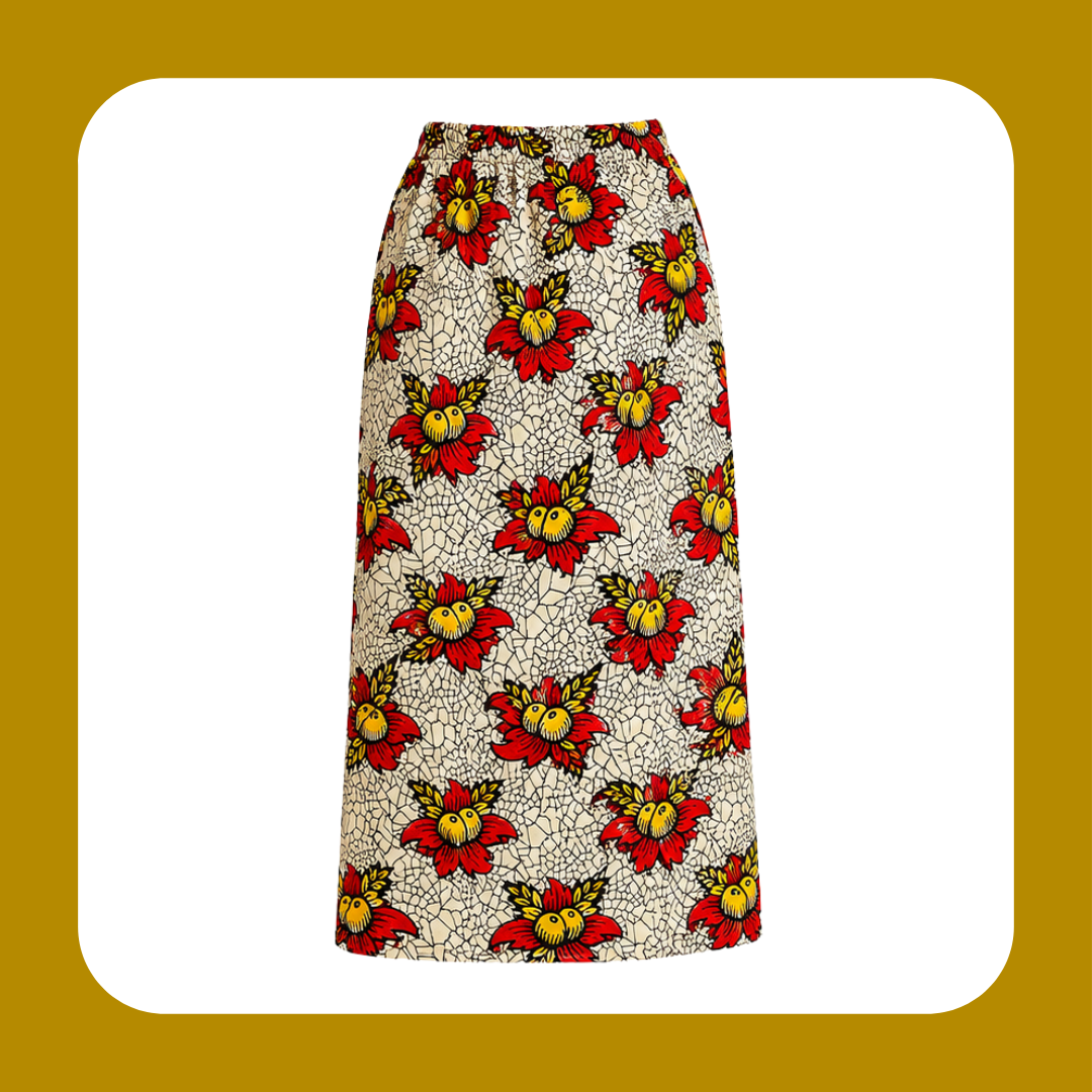 Jupe Longue Africaine en tissu Wax – Image 2